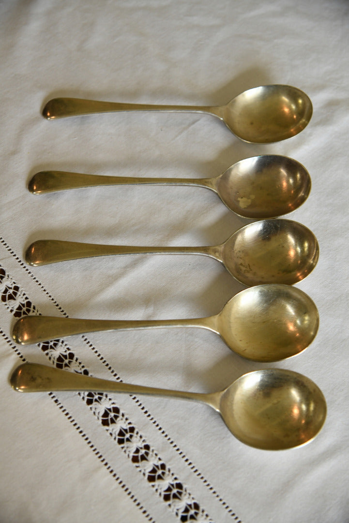 5 EPNS Soup Spoons