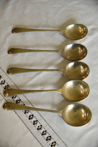 5 EPNS Soup Spoons