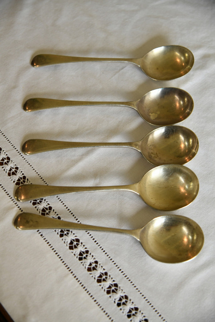 5 EPNS Soup Spoons