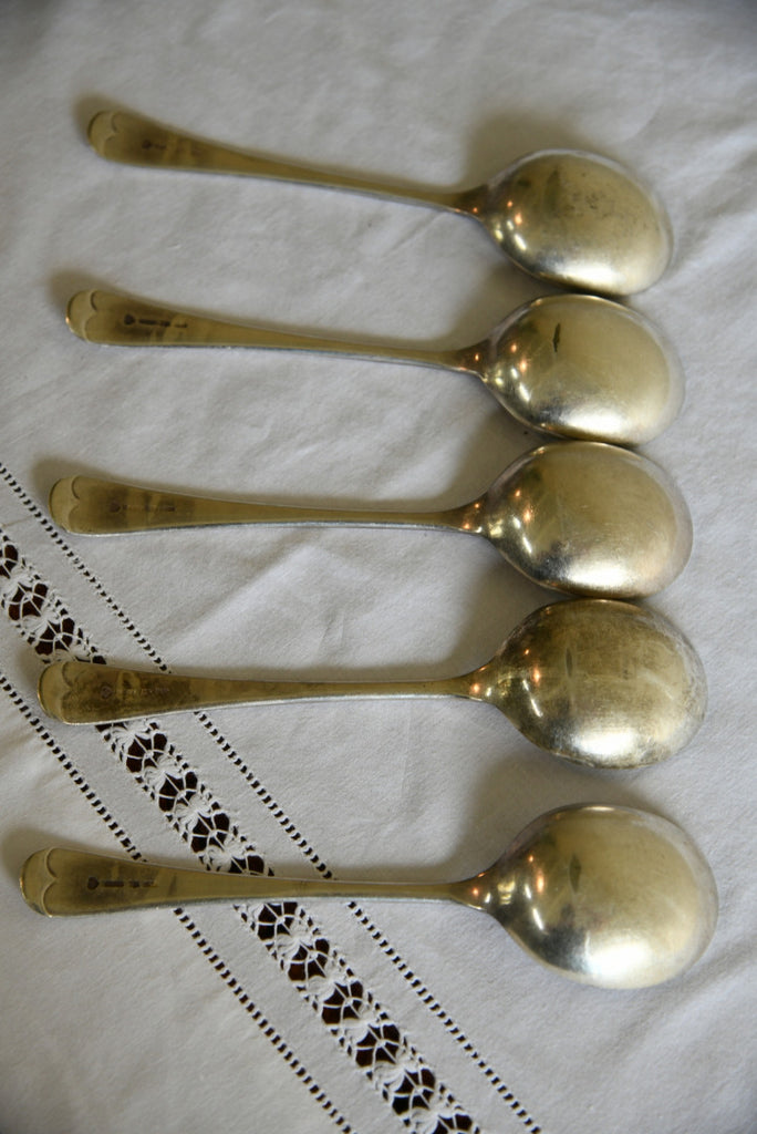 5 EPNS Soup Spoons