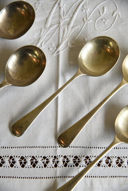 5 EPNS Soup Spoons