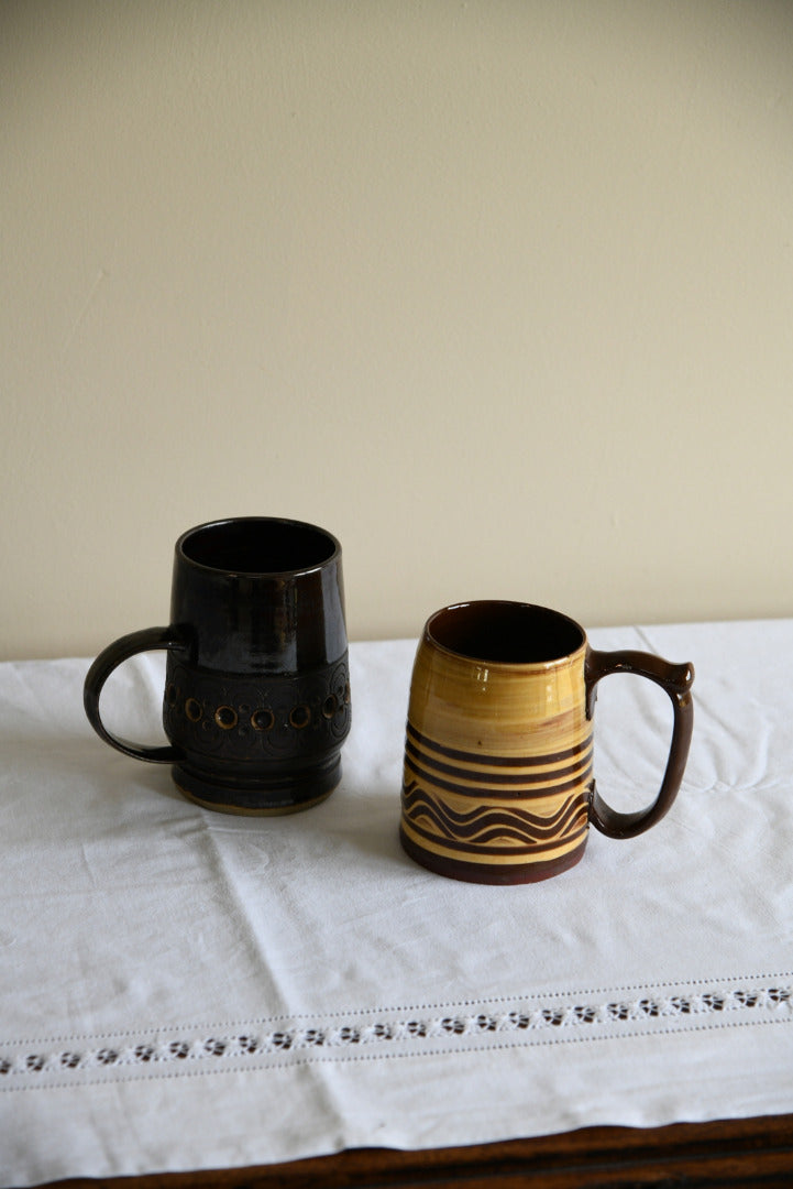 2 Pottery Tankards