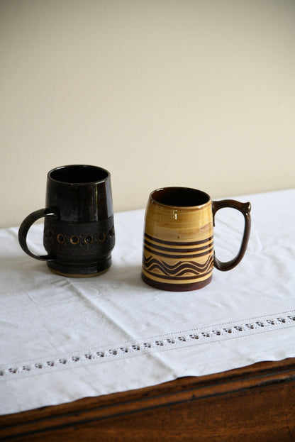 2 Pottery Tankards