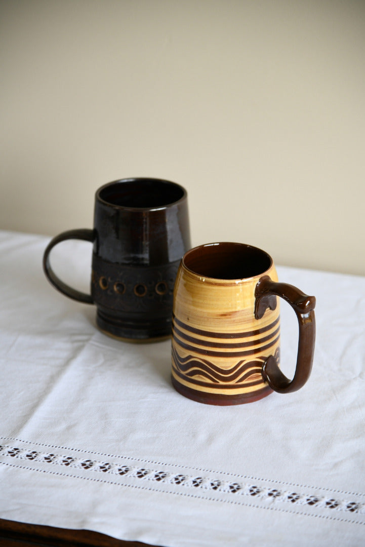 2 Pottery Tankards