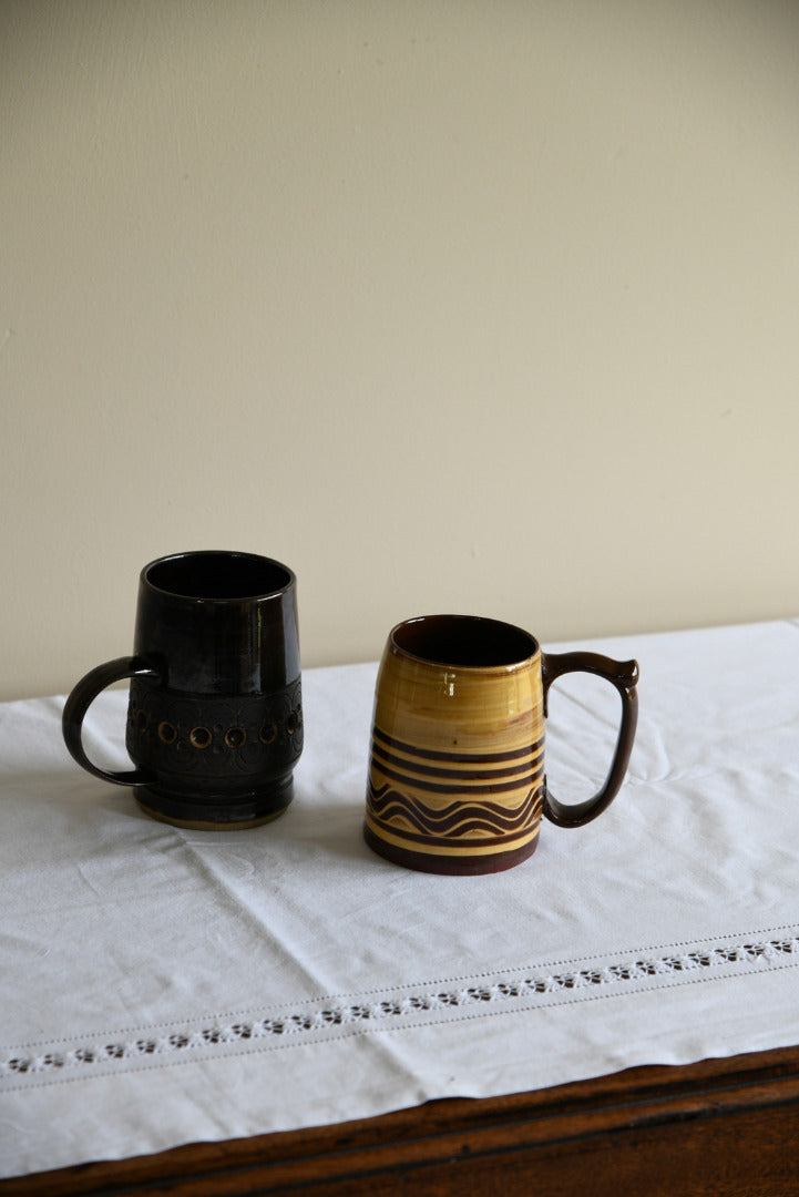 2 Pottery Tankards