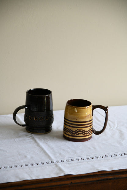 2 Pottery Tankards