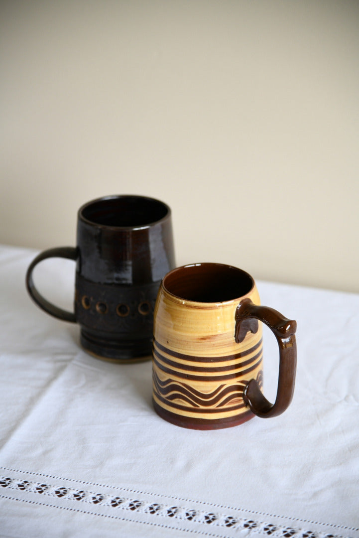 2 Pottery Tankards