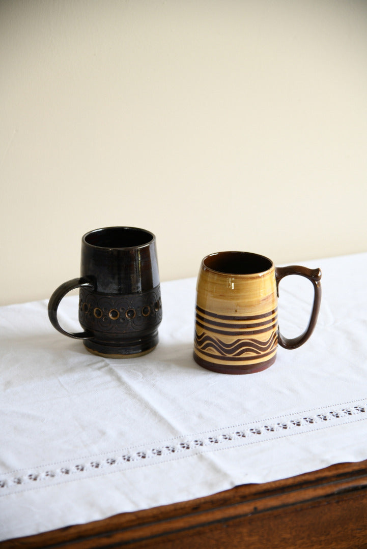 2 Pottery Tankards