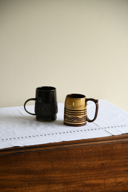 2 Pottery Tankards