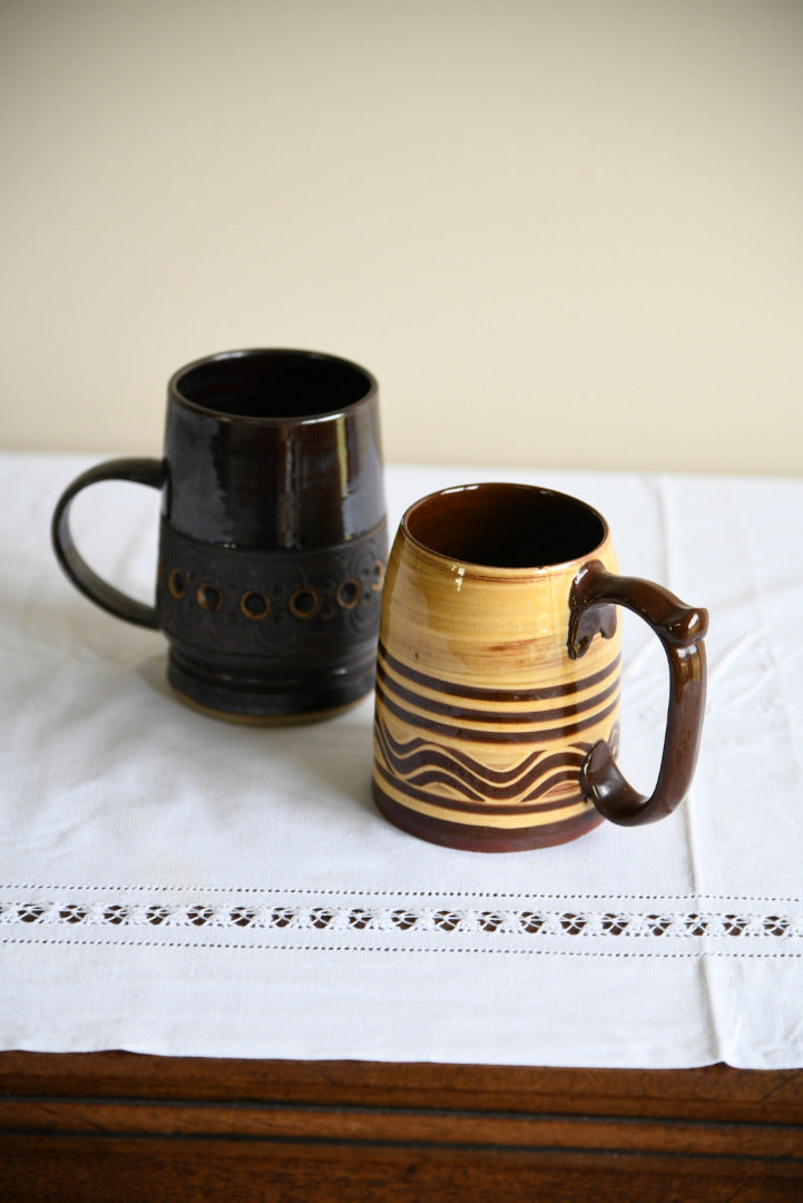 2 Pottery Tankards