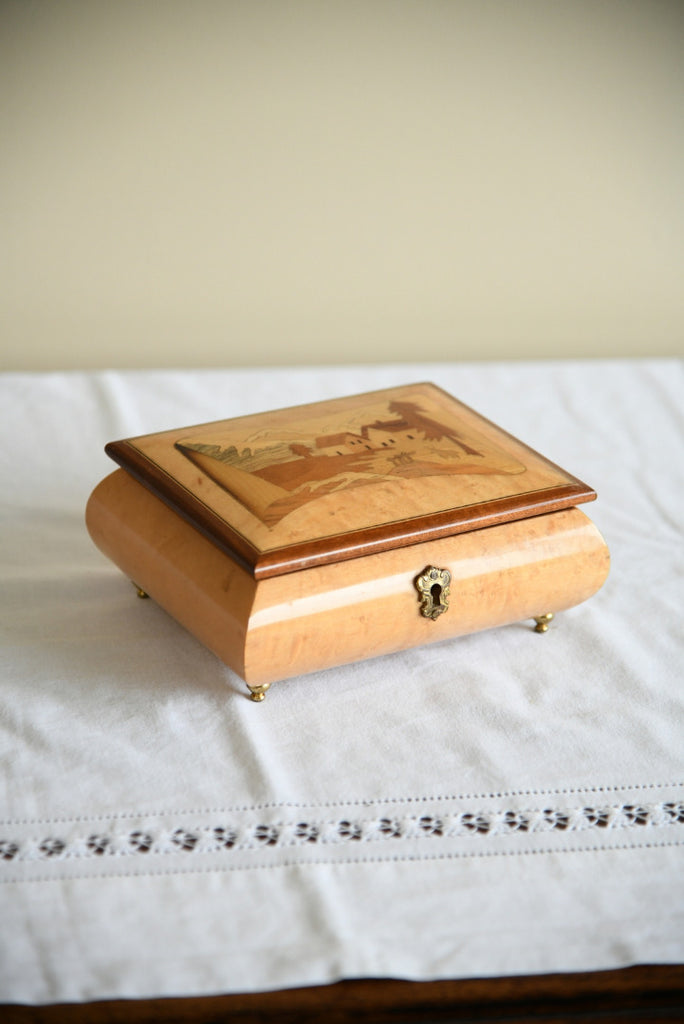 Vintage Sorrento Marquetry Musical Jewellery Box