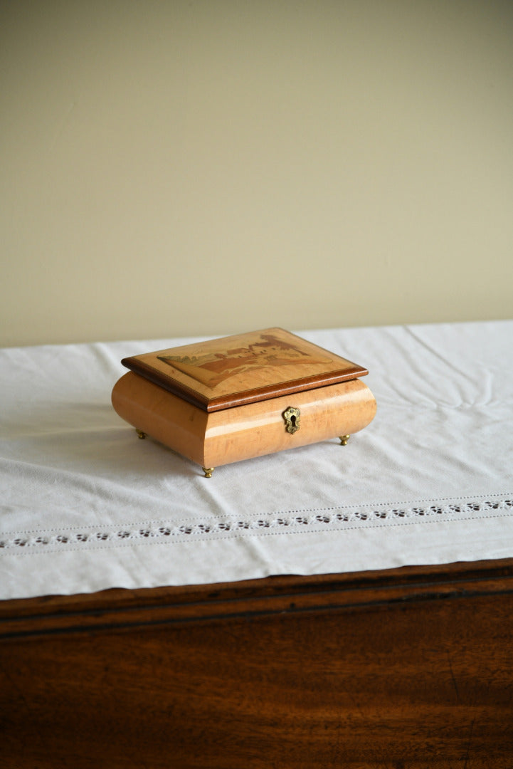 Vintage Wooden buy Musical Jewelry Box