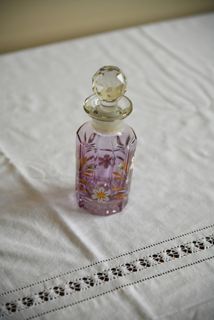 Pink Floral Glass Bottle