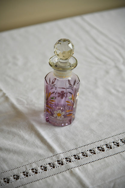 Pink Floral Glass Bottle