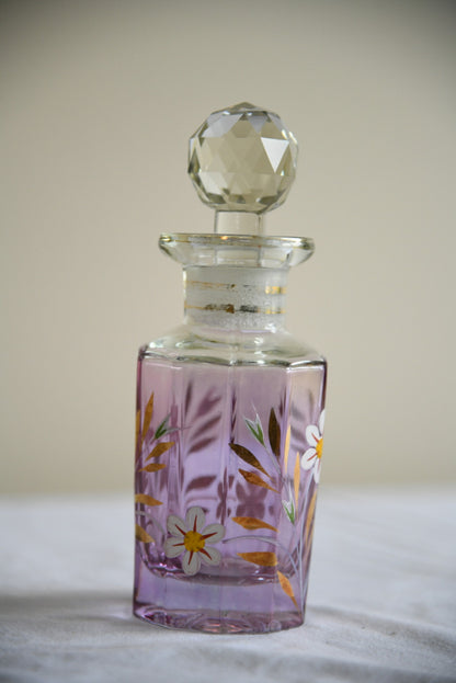 Pink Floral Glass Bottle