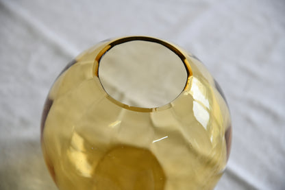 Orange Glass Bowl Vase