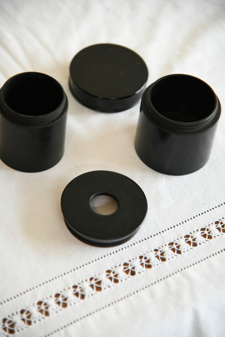 Ebony Dressing Table Pots