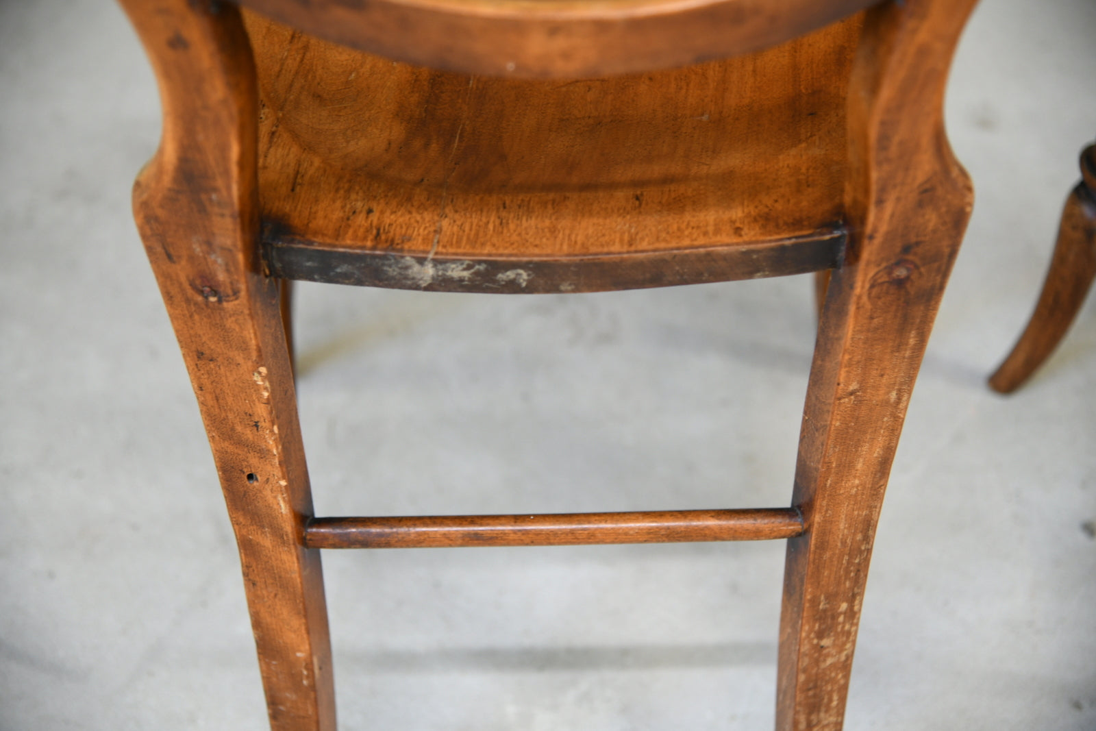 Pair Victorian Balloon Back Kitchen Chairs