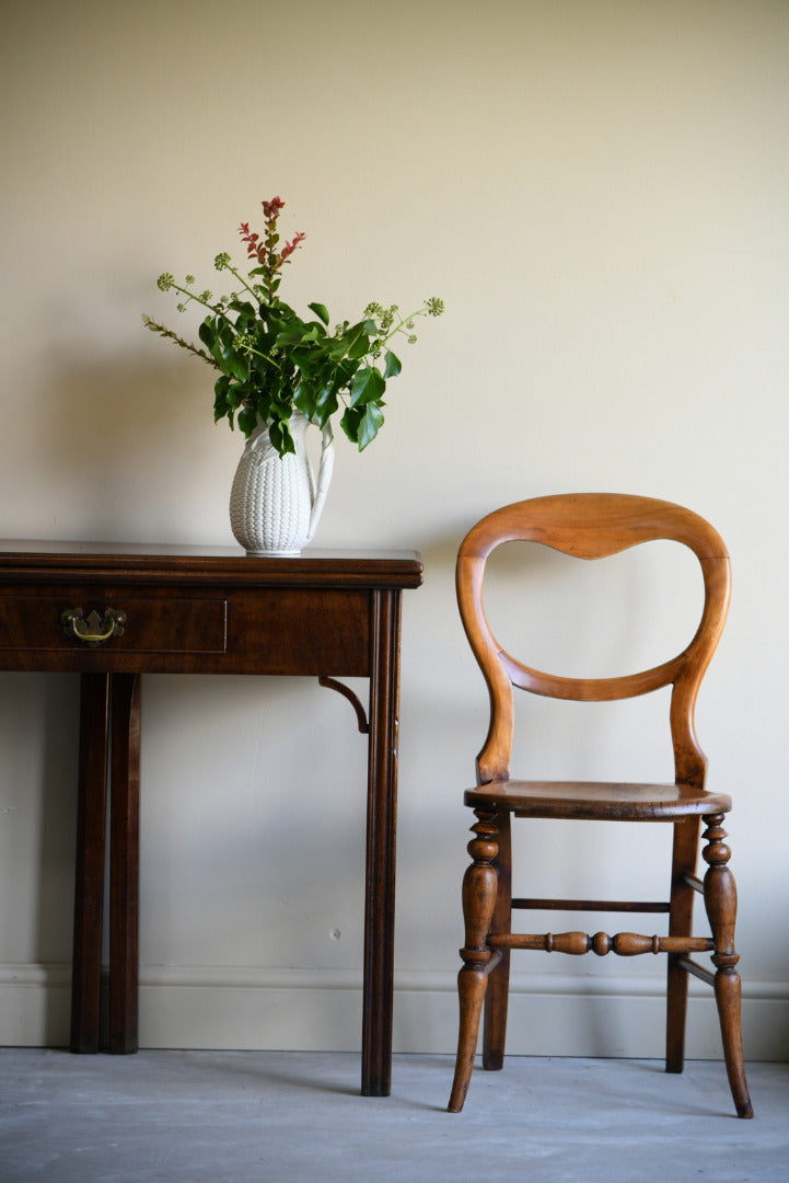 Pair Victorian Balloon Back Kitchen Chairs