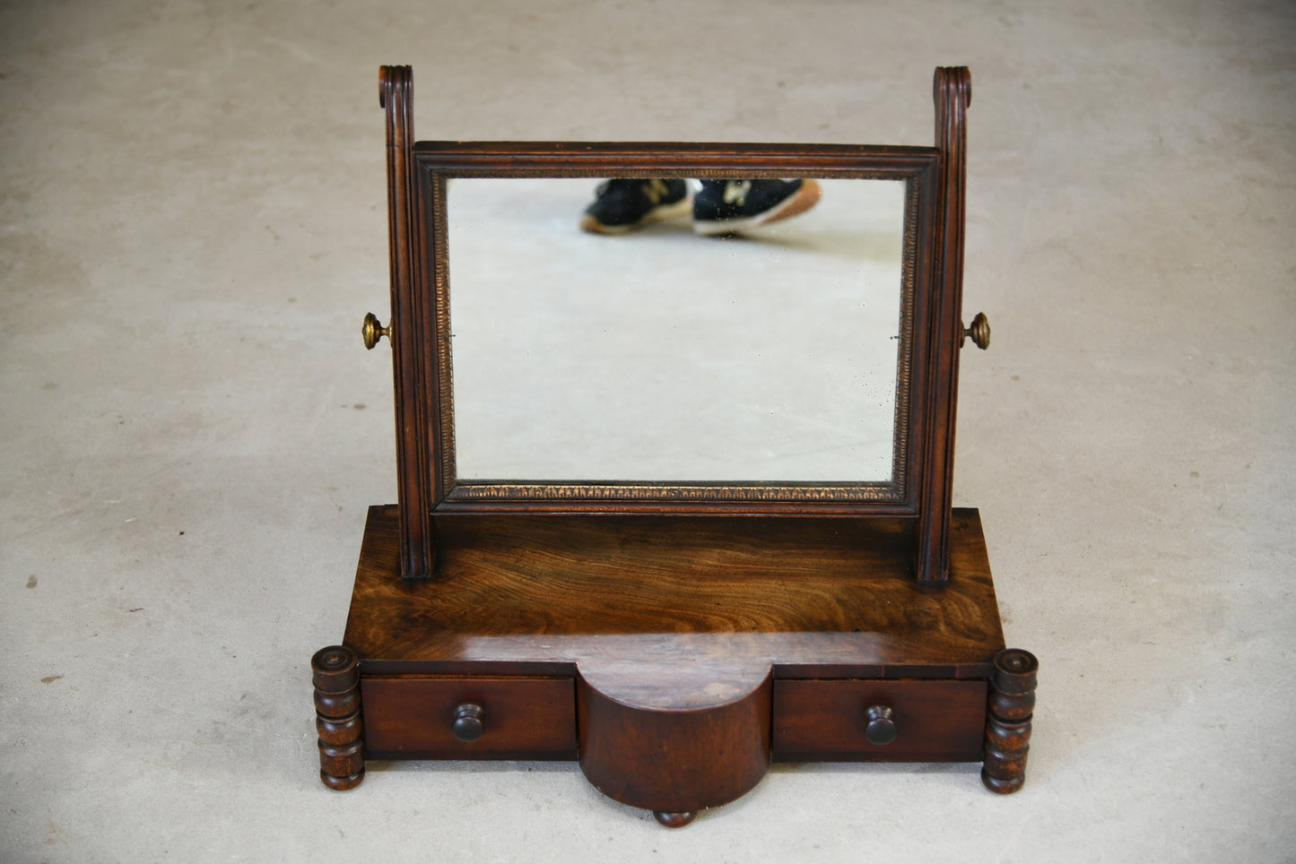 Antique Mahogany Toilet Mirror