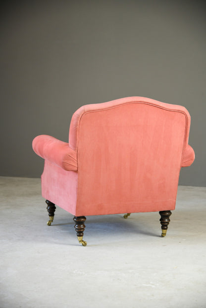 Antique Style Pink Upholstered Armchair