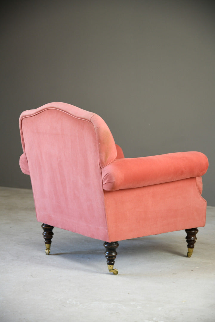 Antique Style Pink Upholstered Armchair