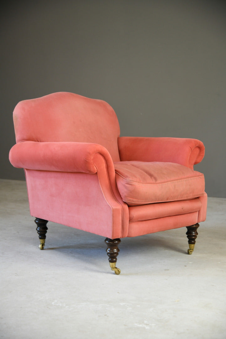 Antique Style Pink Upholstered Armchair