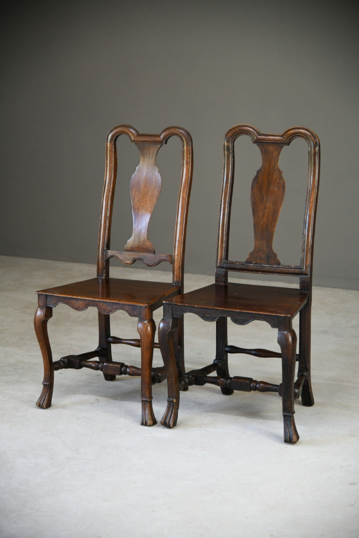 Near Pair Queen Anne Style Side Chairs