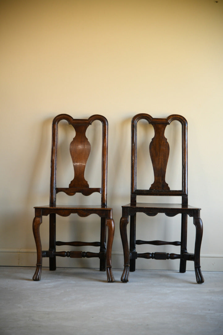 Near Pair Queen Anne Style Side Chairs