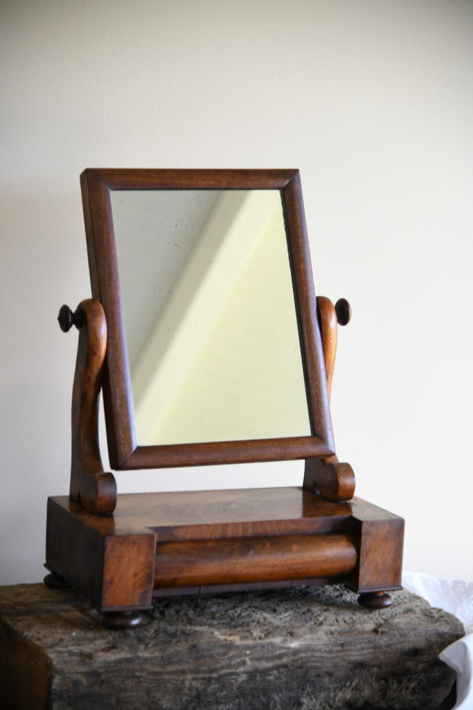 Small Antique Mahogany Toilet Dressing Table Mirror