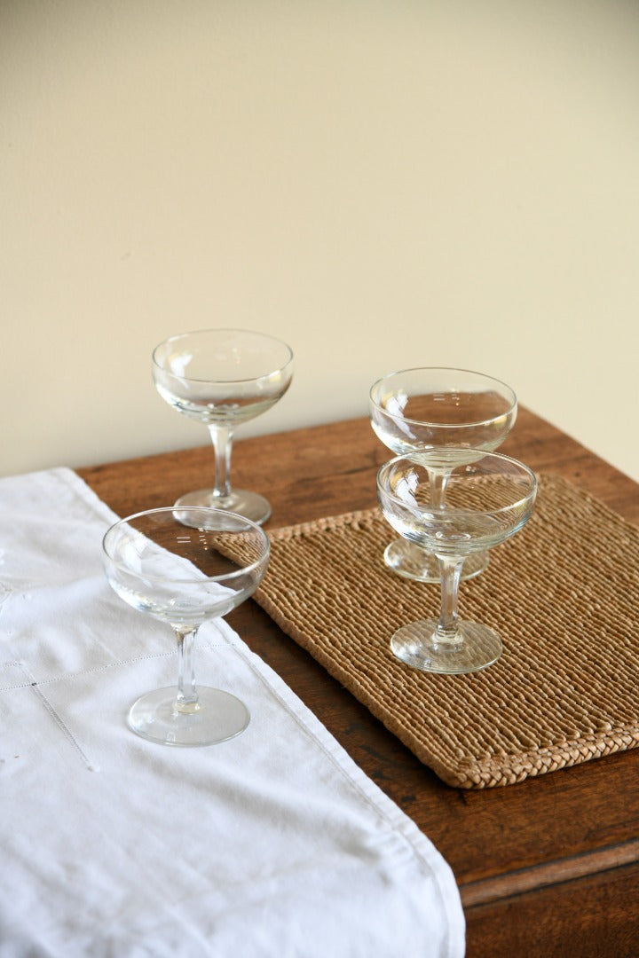 4 x Vintage Champagne Glasses