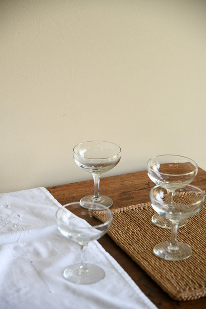 4 x Vintage Champagne Glasses