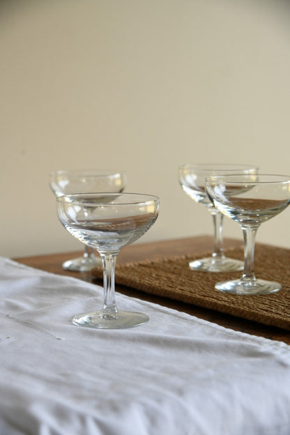 4 x Vintage Champagne Glasses