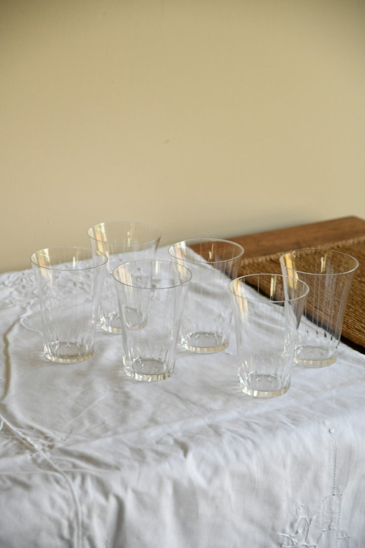 6 Etched Water Glasses