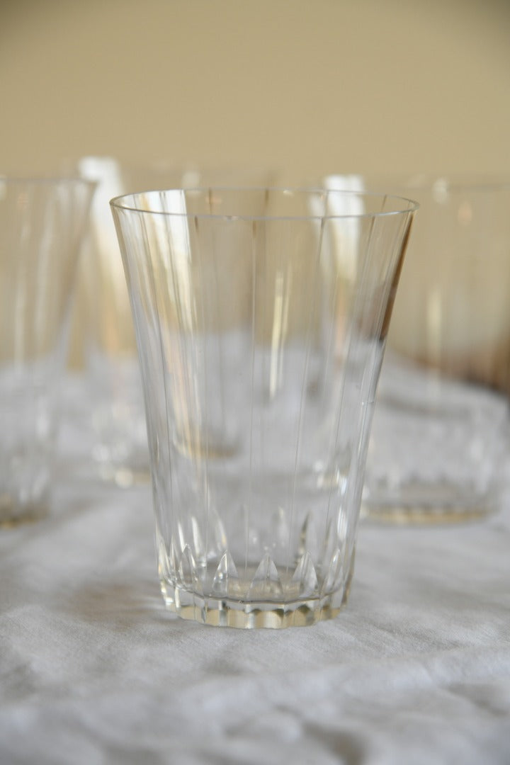 6 Etched Water Glasses