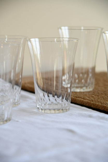 6 Etched Water Glasses