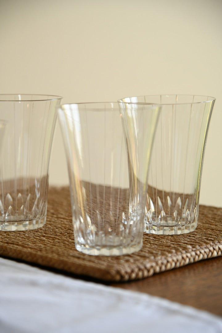 6 Etched Water Glasses