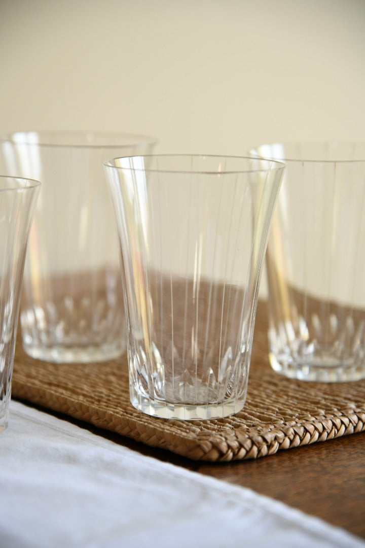 6 Etched Water Glasses