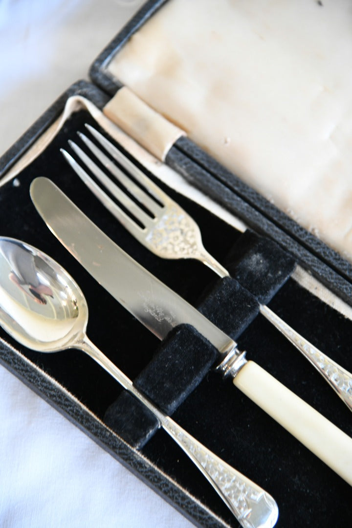 Silver Christening Cutlery Set