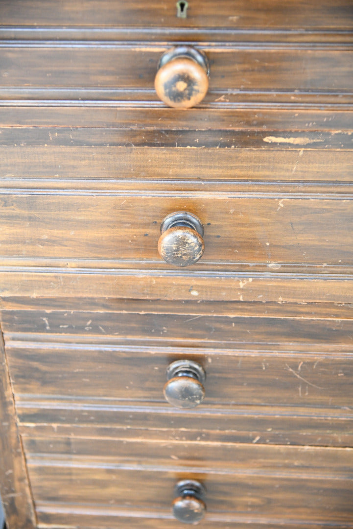 Pair Stained Beech Chest of Drawers
