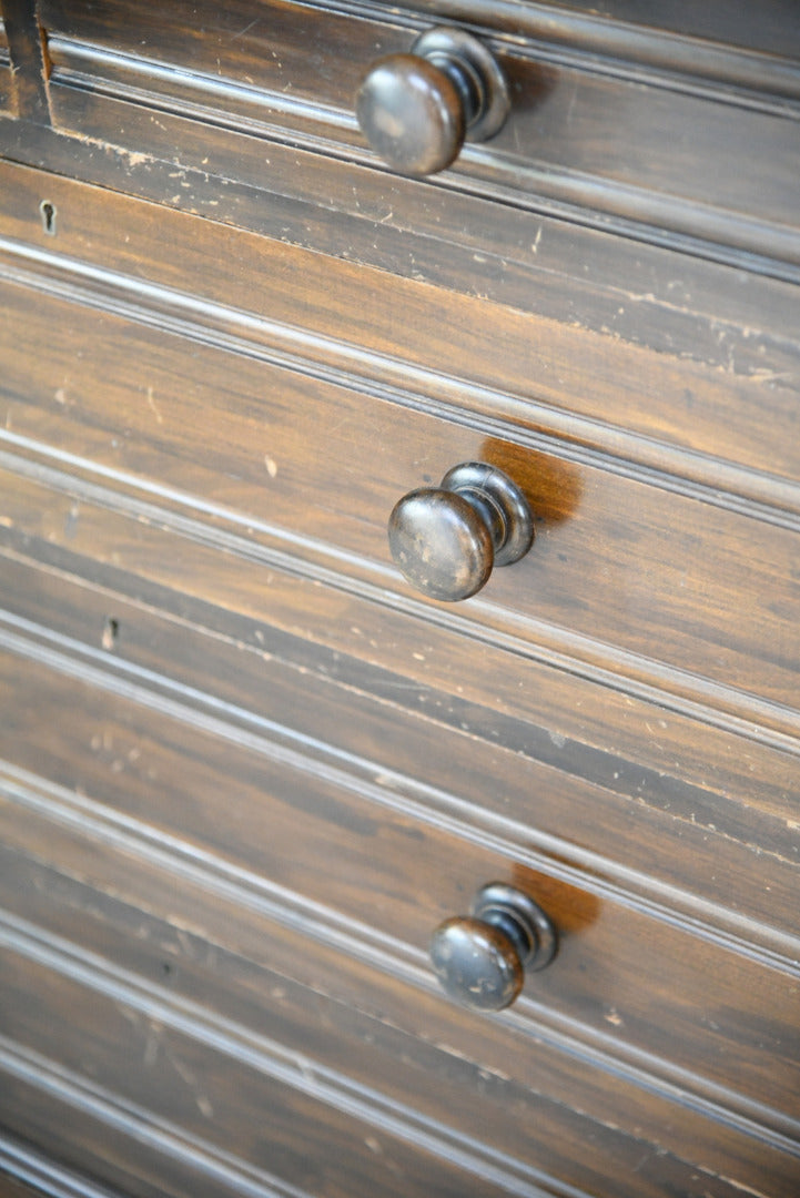 Pair Stained Beech Chest of Drawers