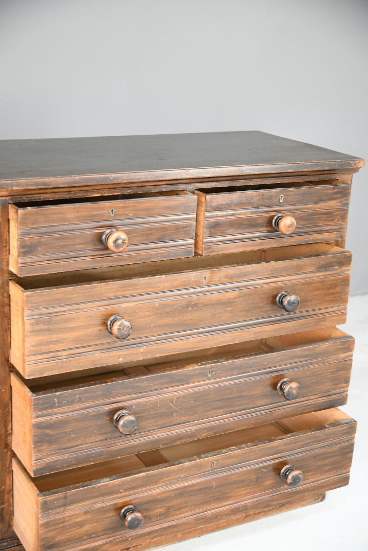 Pair Stained Beech Chest of Drawers