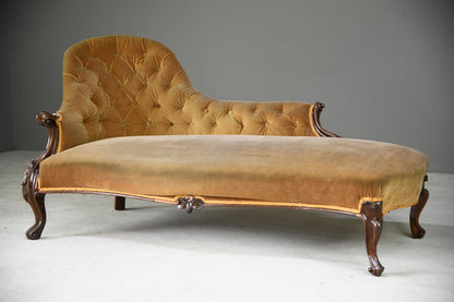 Victorian Button Back Chaise Longue