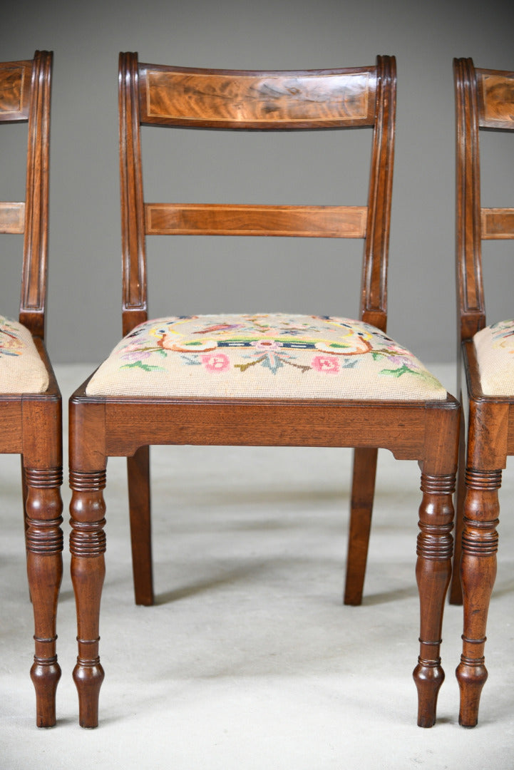 4 Mahogany Bar Back Dining Chairs