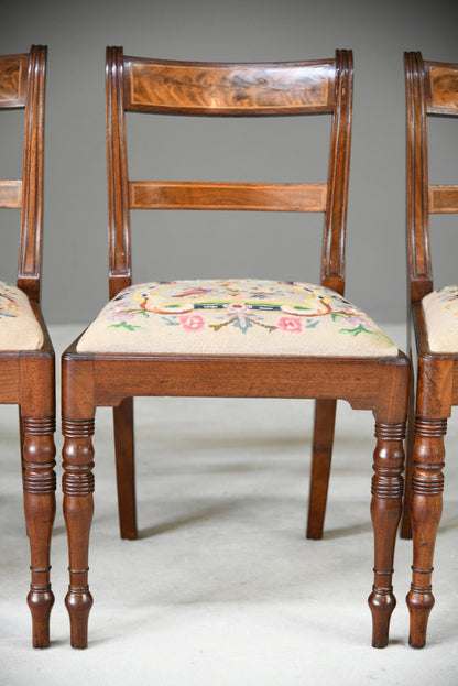 4 Mahogany Bar Back Dining Chairs