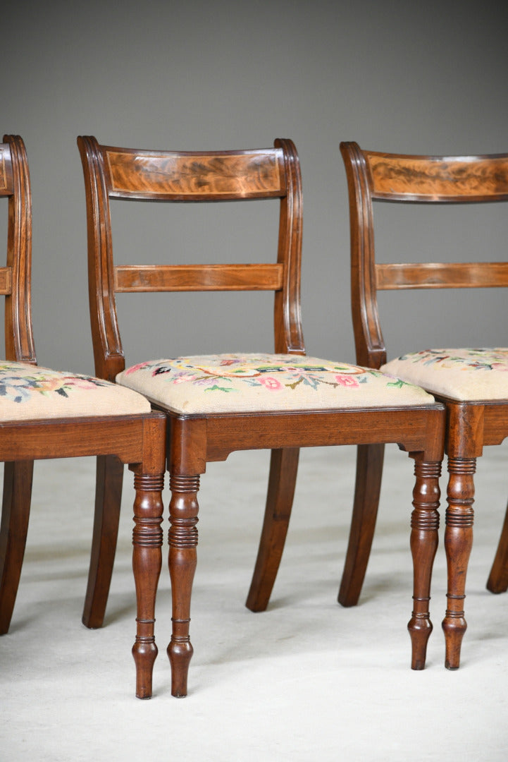 4 Mahogany Bar Back Dining Chairs