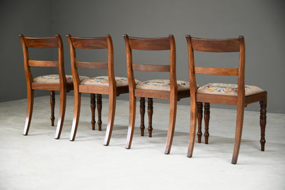 4 Mahogany Bar Back Dining Chairs