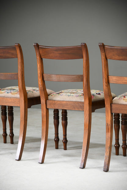 4 Mahogany Bar Back Dining Chairs