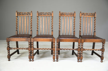 4 Oak Dining Chairs