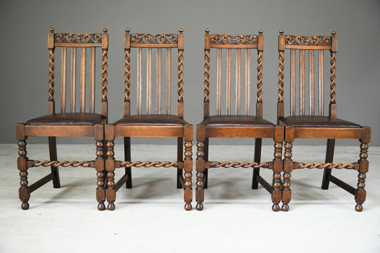 4 Oak Dining Chairs